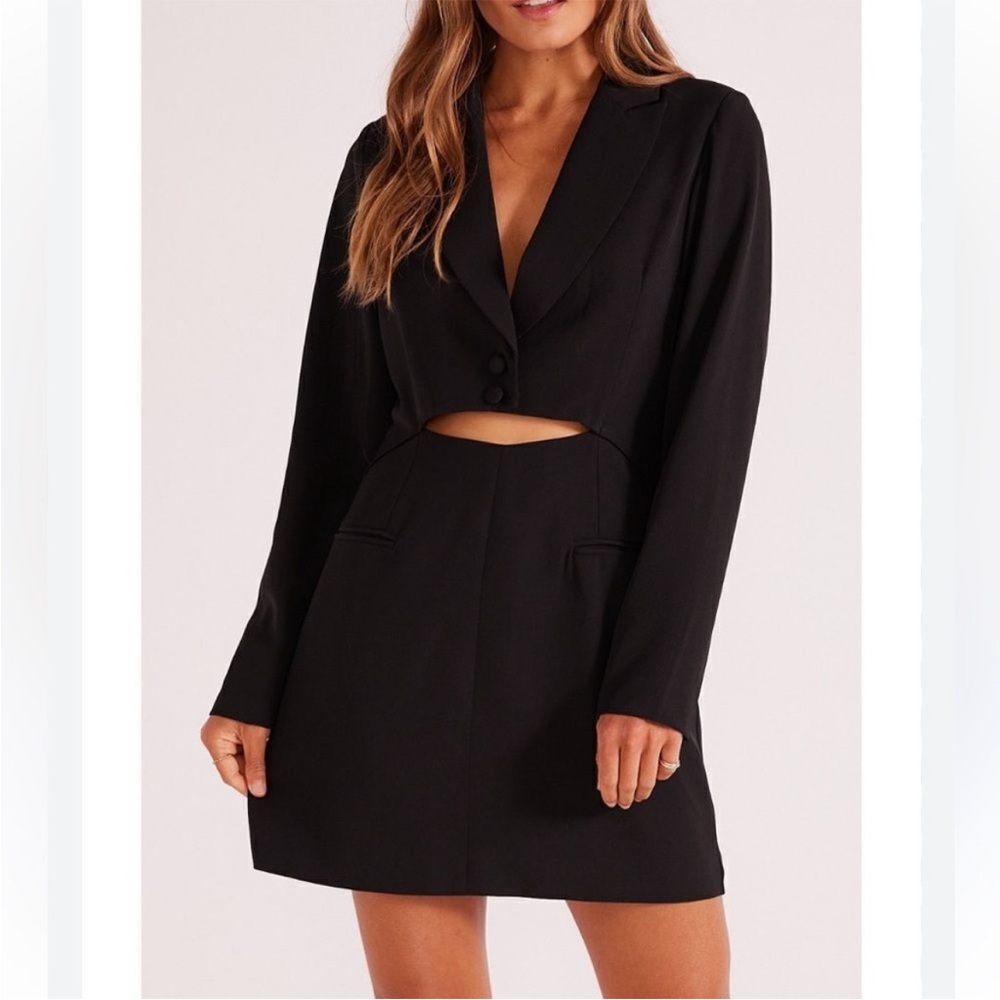 MINKPINK Black Blazer Dress